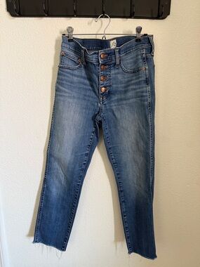 JCrew 9” vintage straight raw hem jeans